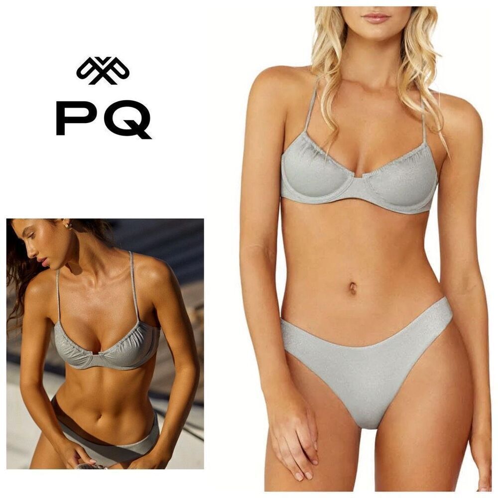 New Pilyq silver bikini. Small. Retails $169